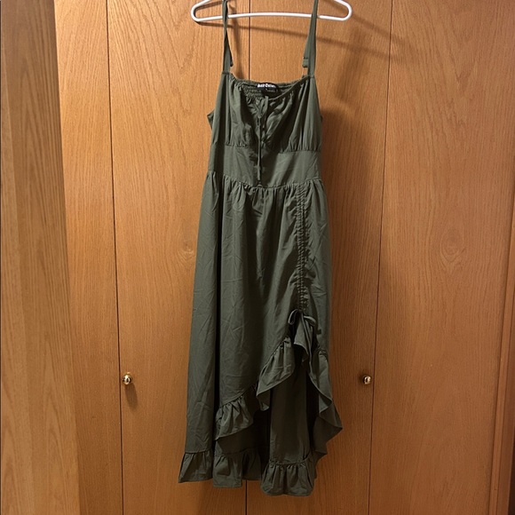 Chic Olive Green Ruffle Scarlet Darkness dress - Picture 14 of 15